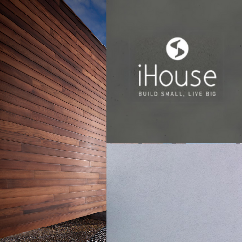 ihouse's exterior wall claddings, thermowood and thermofacade